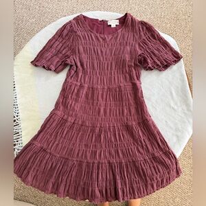 Love Riche Textured Plum Dress